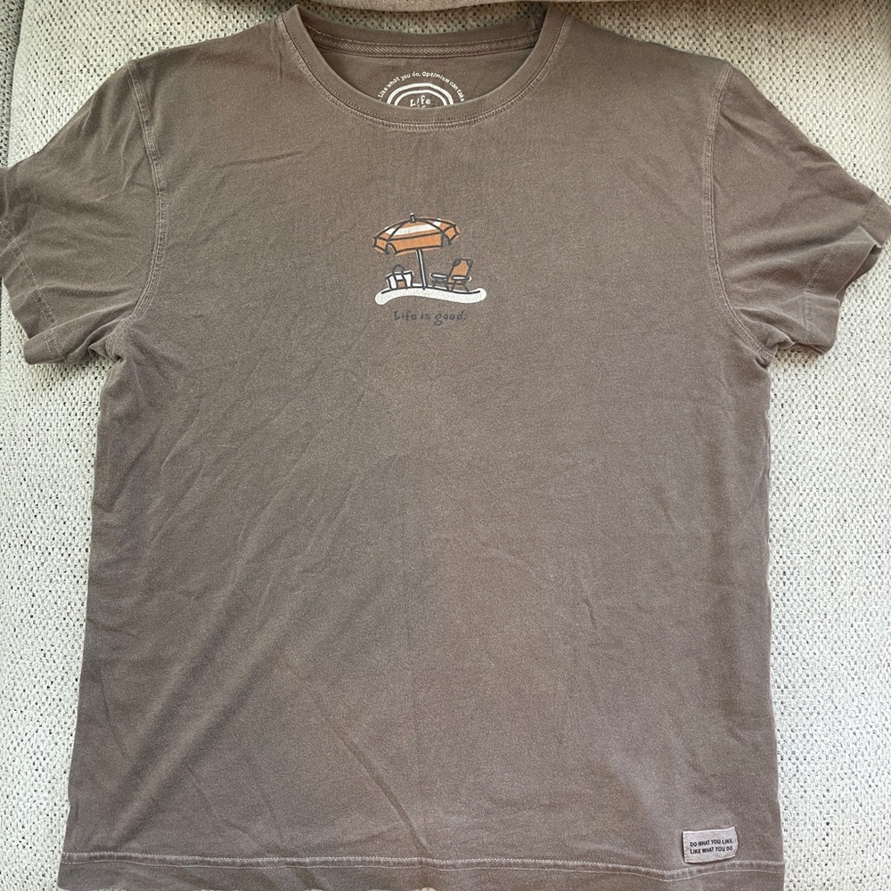 Life is Good Brown tshirt